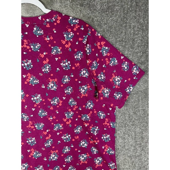 Woman Within Tunic Top Womens Size 22/24 1X Floral Pintuck Pleated Pullover - Picture 9 of 14